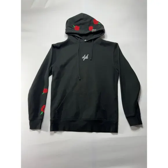 DGK Dirty Ghetto Kids Women's Black Rose Print Hoodie Sweatshirt - Size M - Picture 1 of 6